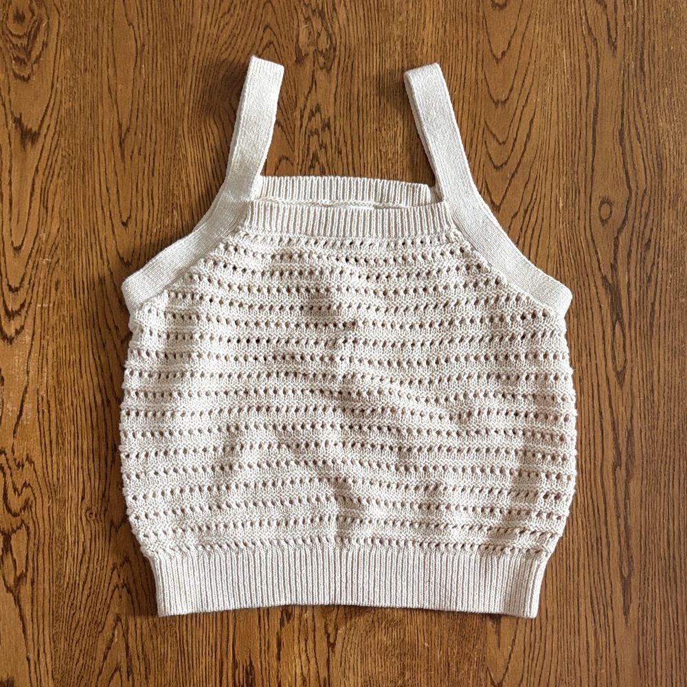 Universal Thread Ivory Knit Sleeveless Top
